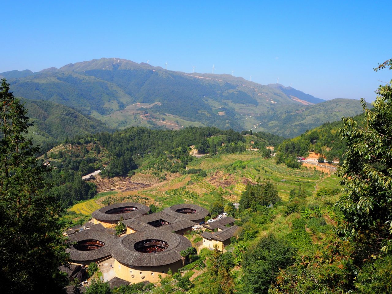 Tianluokeng Tulou Cluster From Above